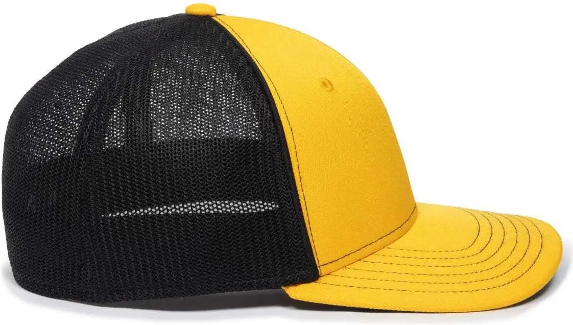 OC Sports OC12M Phenom Performance Twill Front Panel Cap -Gold Black