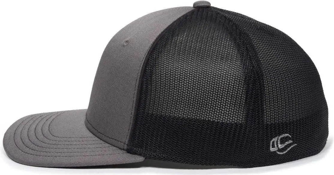 OC Sports OC12M Phenom Performance Twill Front Panel Cap -Graphite Black