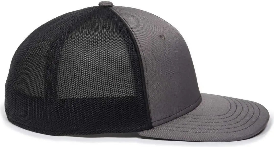 OC Sports OC12M Phenom Performance Twill Front Panel Cap -Graphite Black