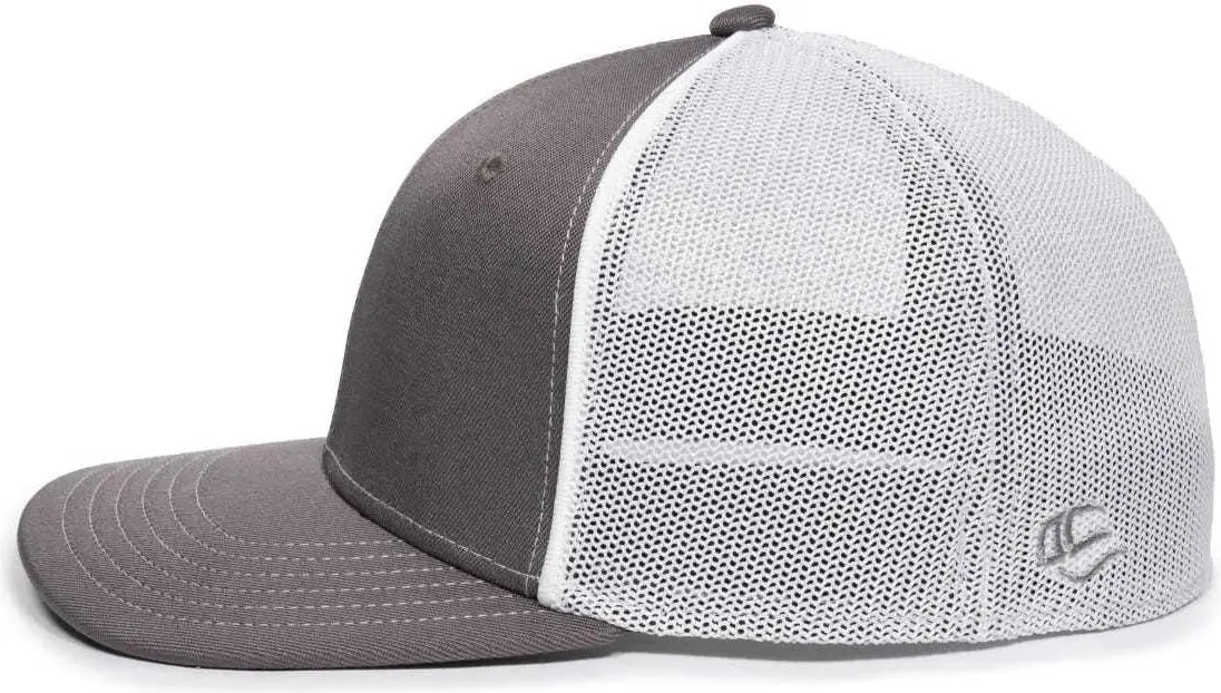 OC Sports OC12M Phenom Performance Twill Front Panel Cap -Graphite White
