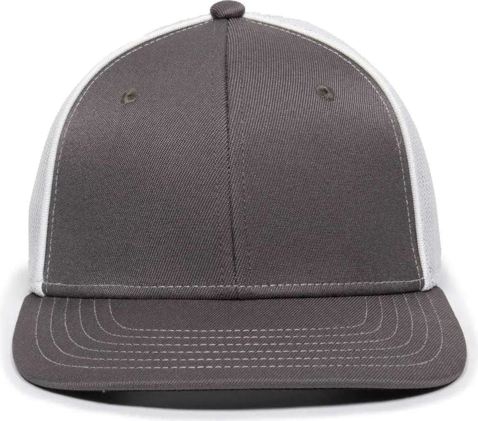 OC Sports OC12M Phenom Performance Twill Front Panel Cap -Graphite White