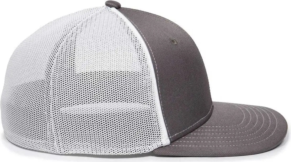 OC Sports OC12M Phenom Performance Twill Front Panel Cap -Graphite White