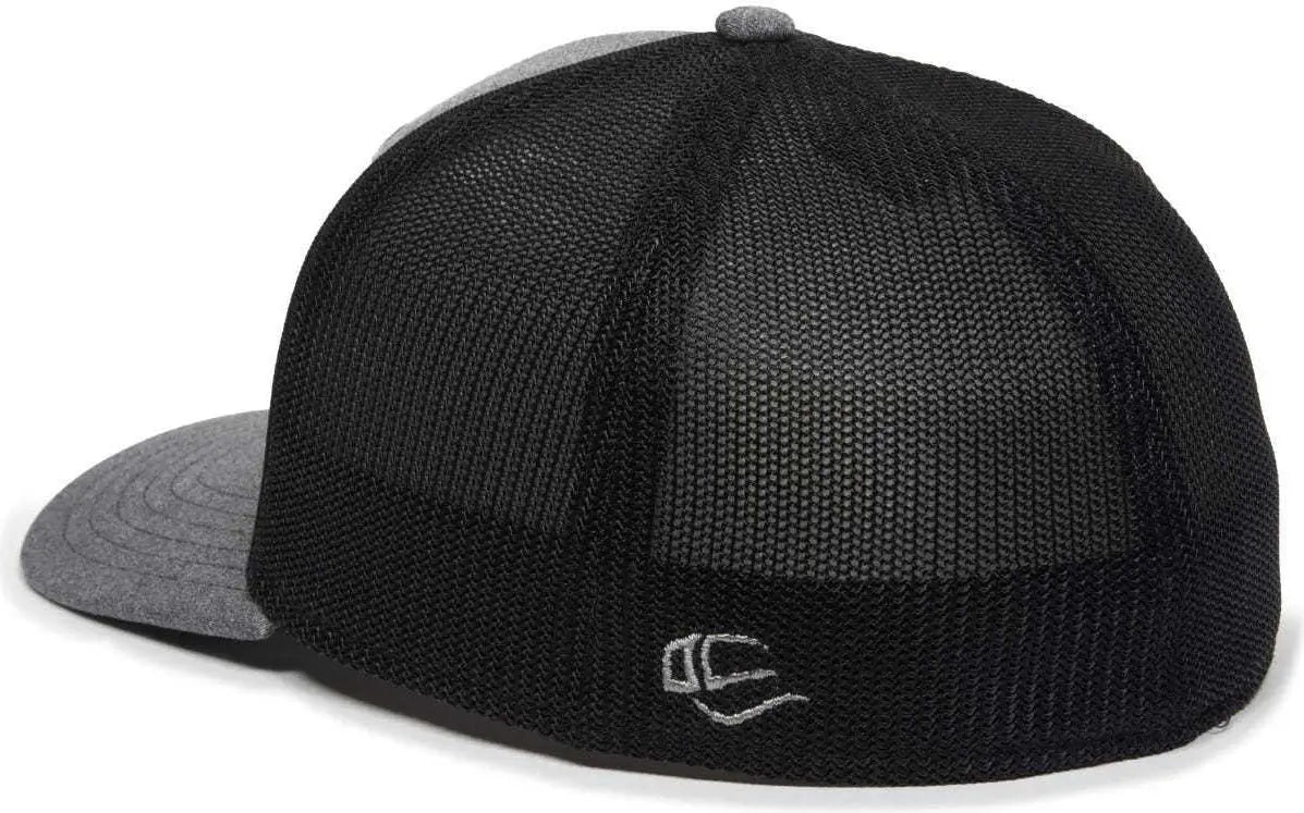 OC Sports OC12M Phenom Performance Twill Front Panel Cap -Heathered Graphite Black