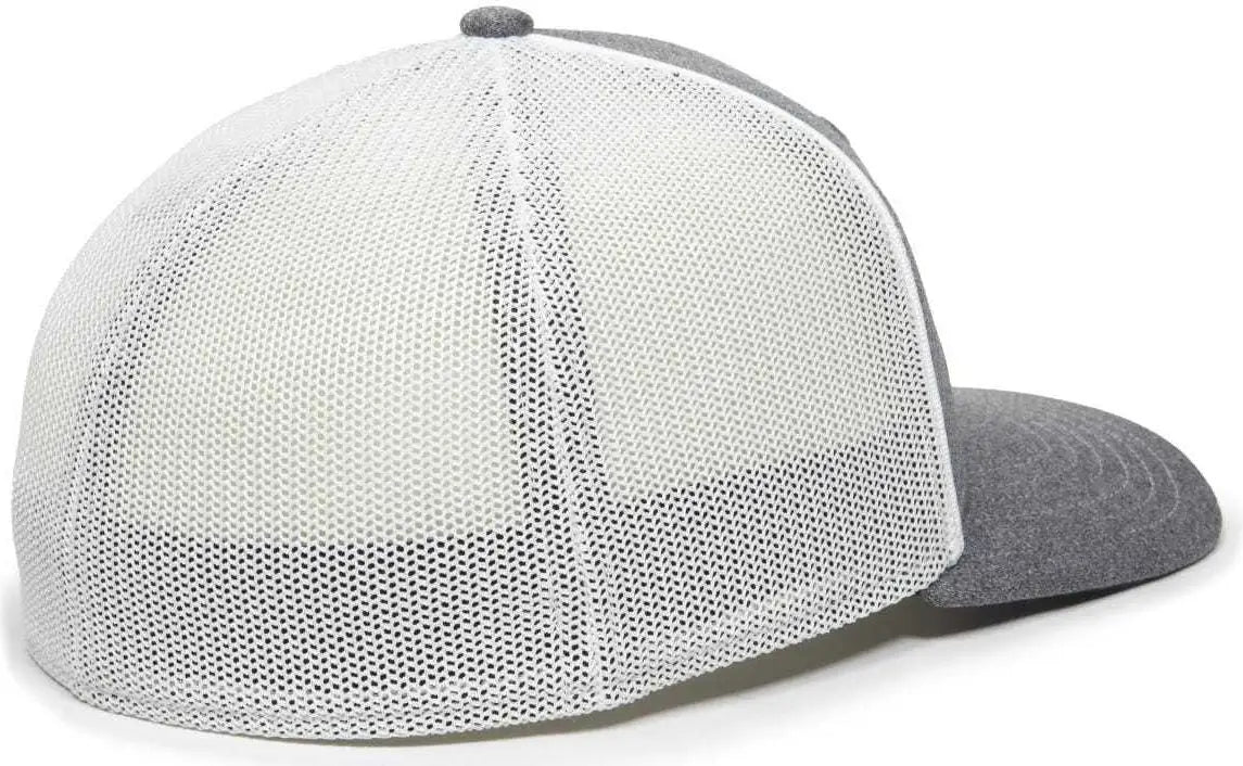 OC Sports OC12M Phenom Performance Twill Front Panel Cap -Heathered Graphite White