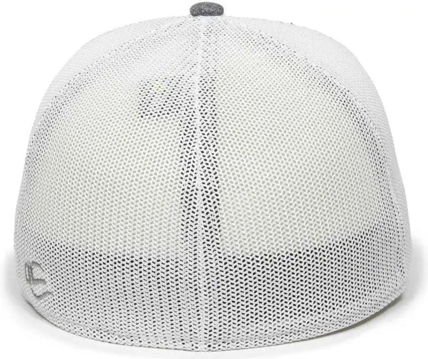 OC Sports OC12M Phenom Performance Twill Front Panel Cap -Heathered Graphite White