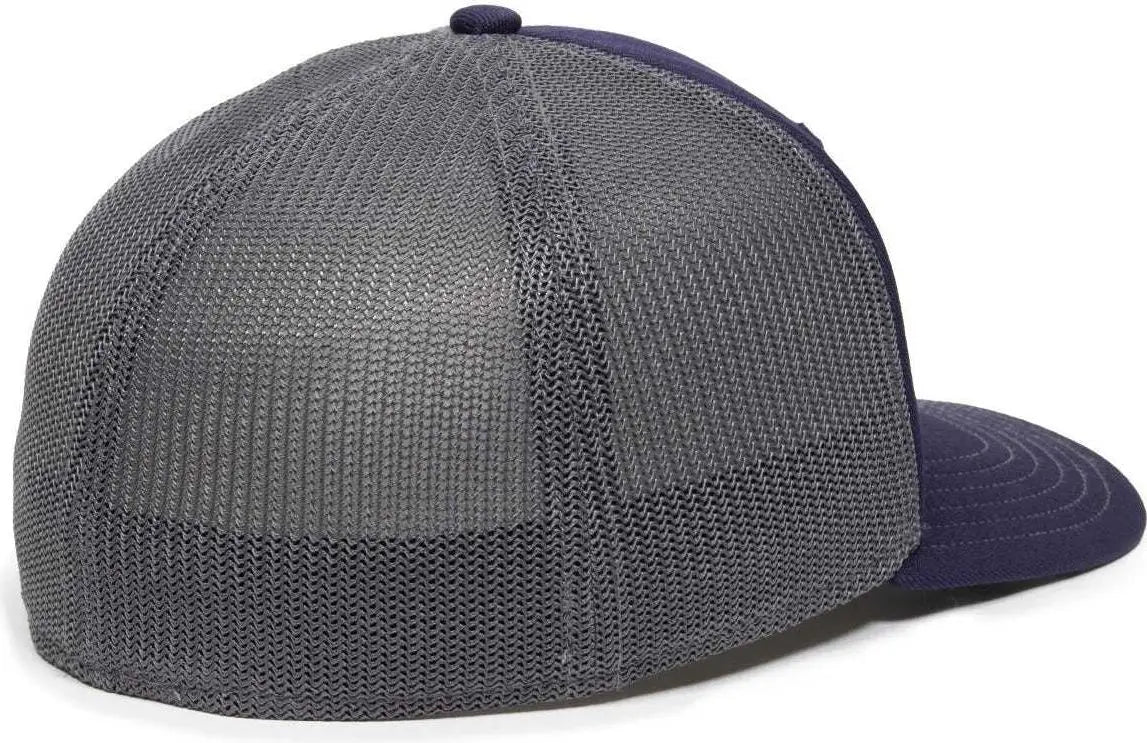 OC Sports OC12M Phenom Performance Twill Front Panel Cap -Navy Graphite