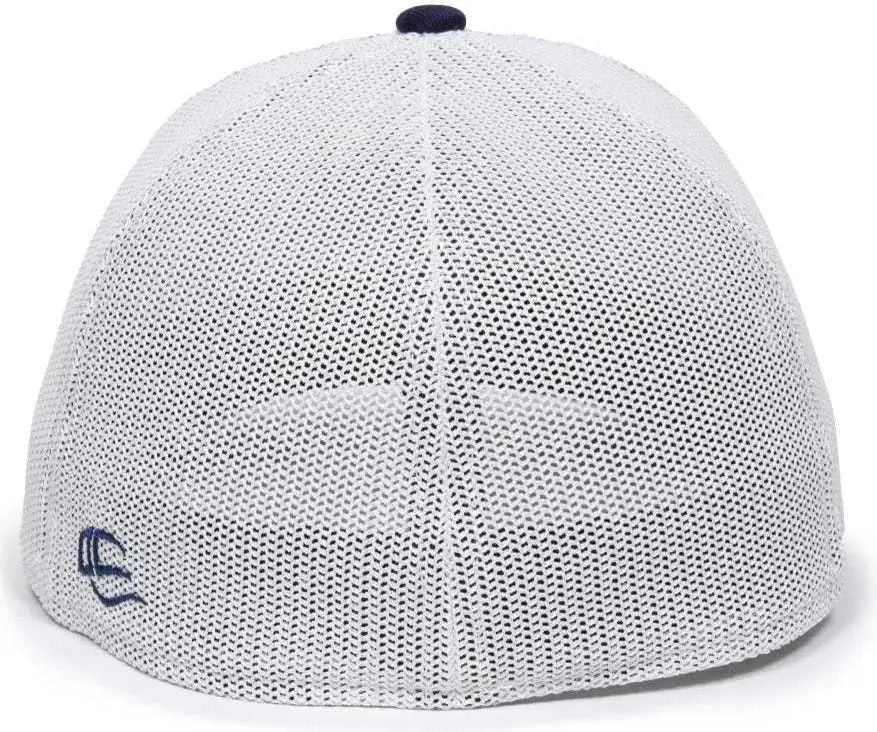 OC Sports OC12M Phenom Performance Twill Front Panel Cap -Navy White