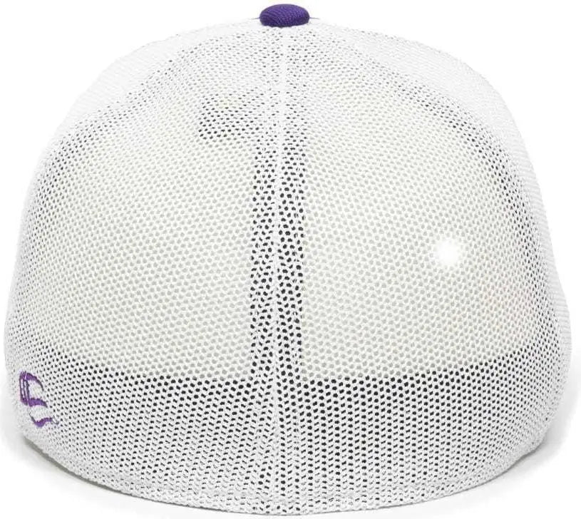 OC Sports OC12M Phenom Performance Twill Front Panel Cap -Purple White