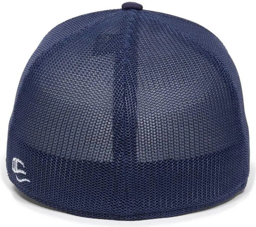 OC Sports OC12M Phenom Performance Twill Front Panel Cap -White Navy Navy