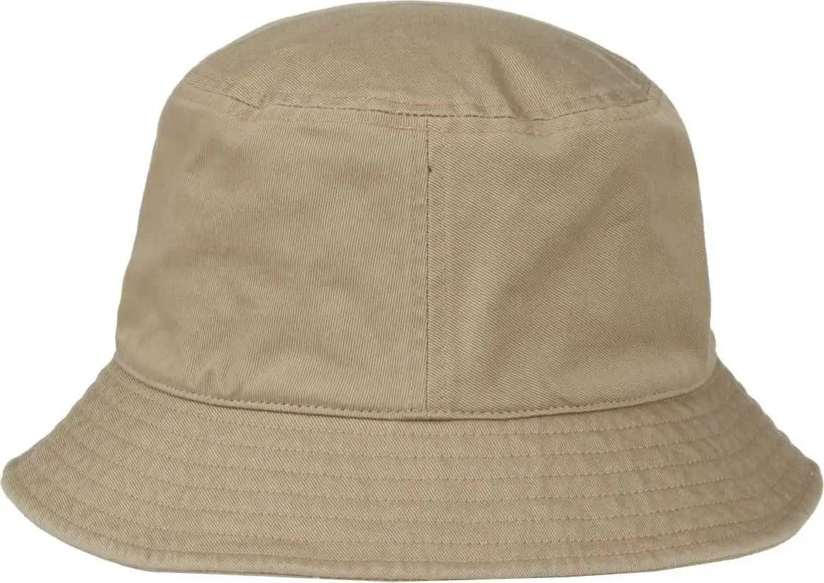 OC Sports OC200 Medium Washed Bucket Cotton Hat - Khaki - Khaki / OSFM