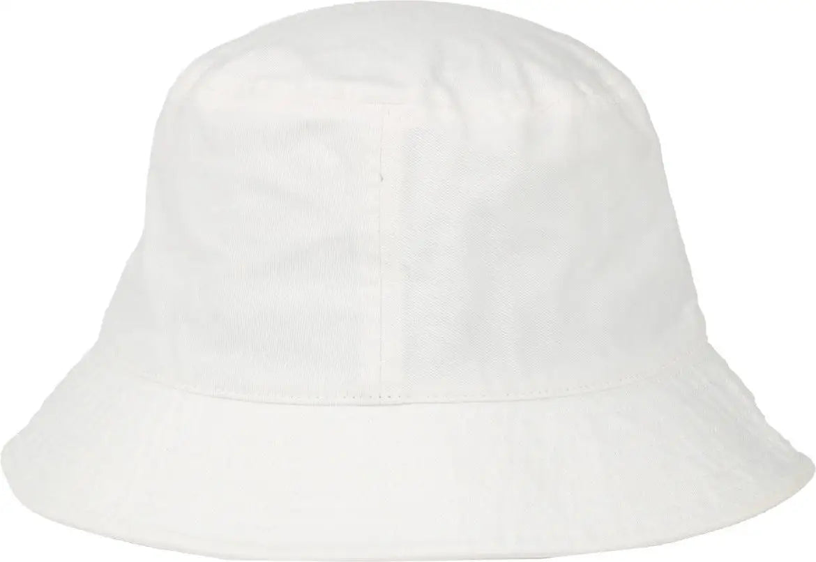 OC Sports OC200 Medium Washed Bucket Cotton Hat - White - White / OSFM