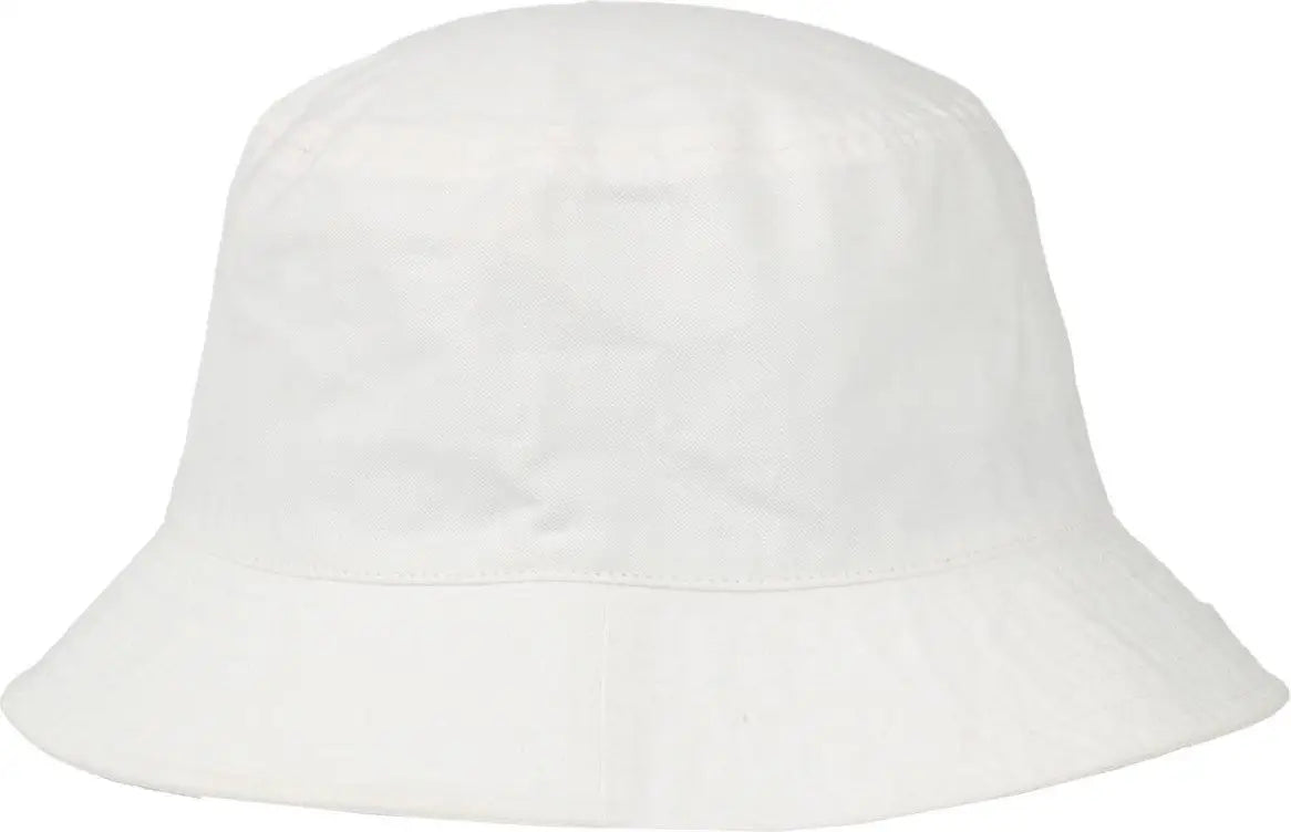 OC Sports OC200 Medium Washed Bucket Cotton Hat - White - White / OSFM
