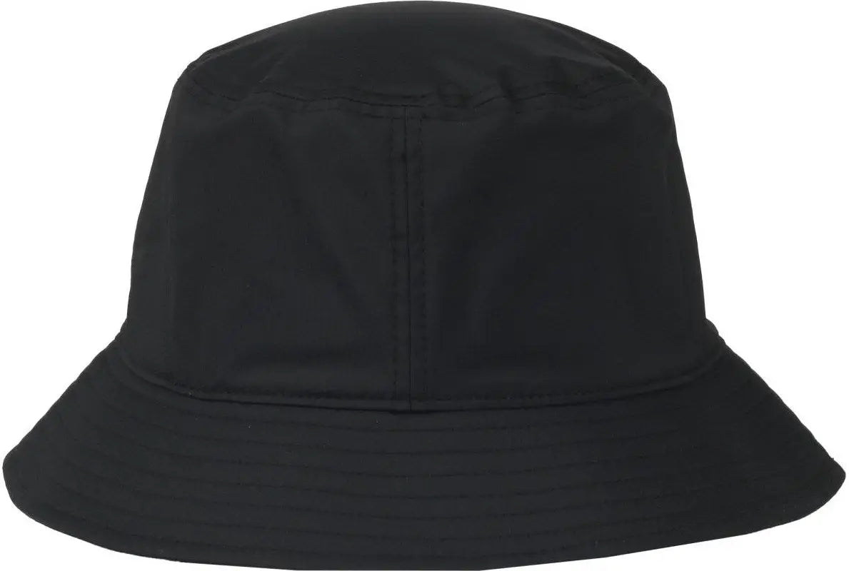 OC Sports OC200PF Medium Washed Bucket Polyester Hat - Black - Black / OSFM