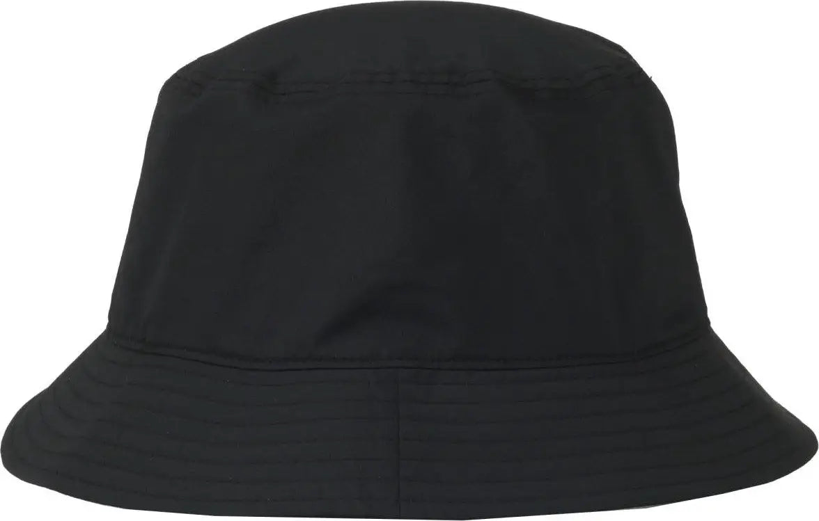 OC Sports OC200PF Medium Washed Bucket Polyester Hat - Black - Black / OSFM