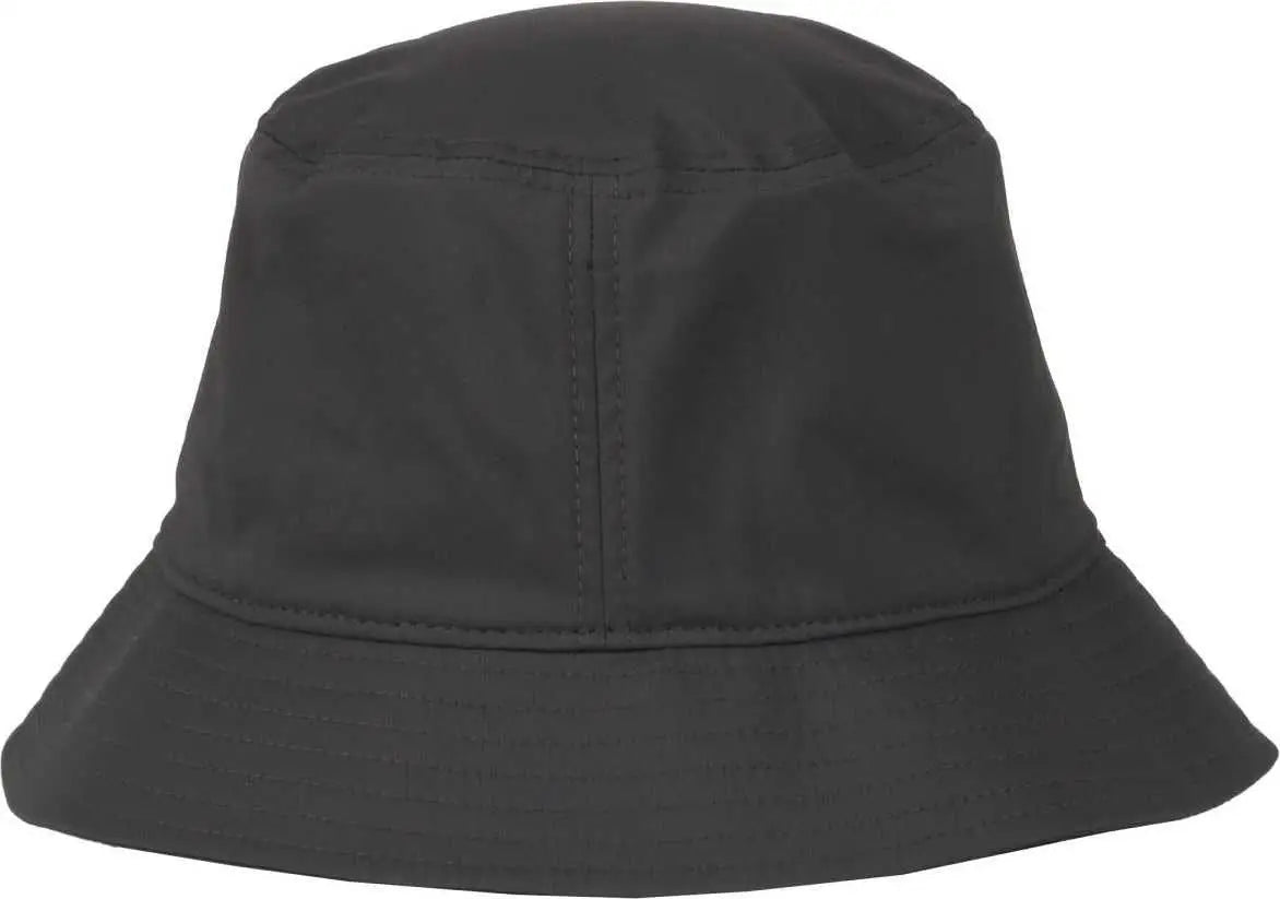 OC Sports OC200PF Medium Washed Bucket Polyester Hat - Graphite - Dark Gray / OSFM
