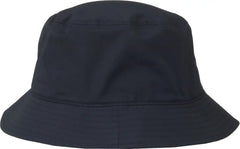 OC Sports OC200PF Medium Washed Bucket Polyester Hat - Navy - Navy / OSFM