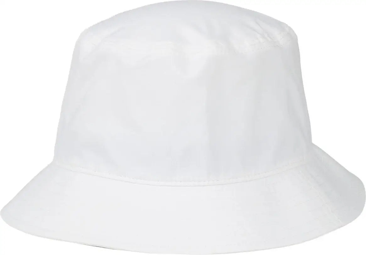 OC Sports OC200PF Medium Washed Bucket Polyester Hat - White - White / OSFM