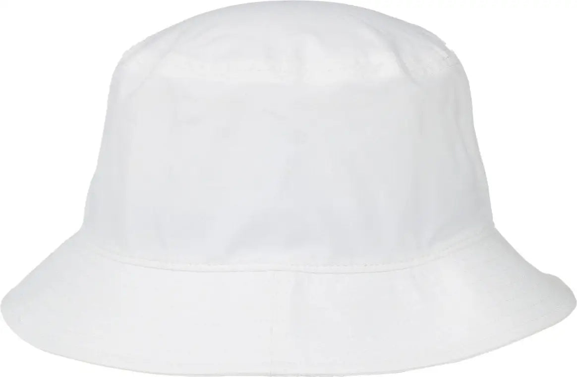 OC Sports OC200PF Medium Washed Bucket Polyester Hat - White - White / OSFM