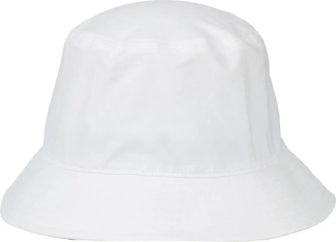 OC Sports OC200PF Medium Washed Bucket Polyester Hat - White - White / OSFM