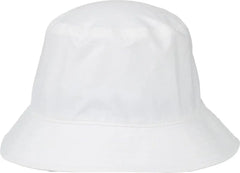 OC Sports OC200PF Medium Washed Bucket Polyester Hat - White - White / OSFM