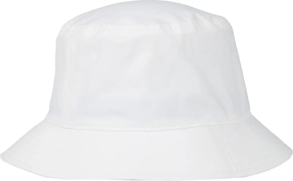 OC Sports OC200PF Medium Washed Bucket Polyester Hat - White - White / OSFM