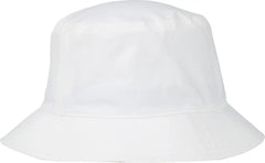 OC Sports OC200PF Medium Washed Bucket Polyester Hat - White - White / OSFM