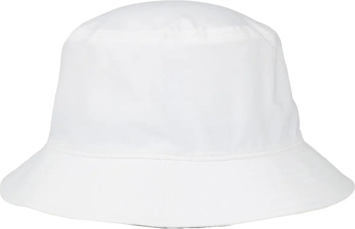 OC Sports OC200PF Medium Washed Bucket Polyester Hat - White - White / OSFM
