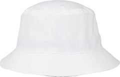 OC Sports OC200PF Medium Washed Bucket Polyester Hat - White - White / OSFM