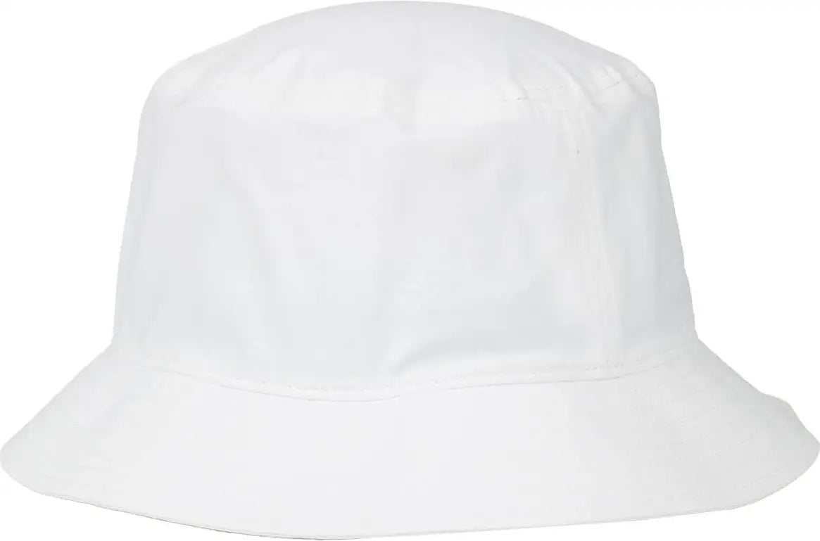 OC Sports OC200PF Medium Washed Bucket Polyester Hat - White - White / OSFM