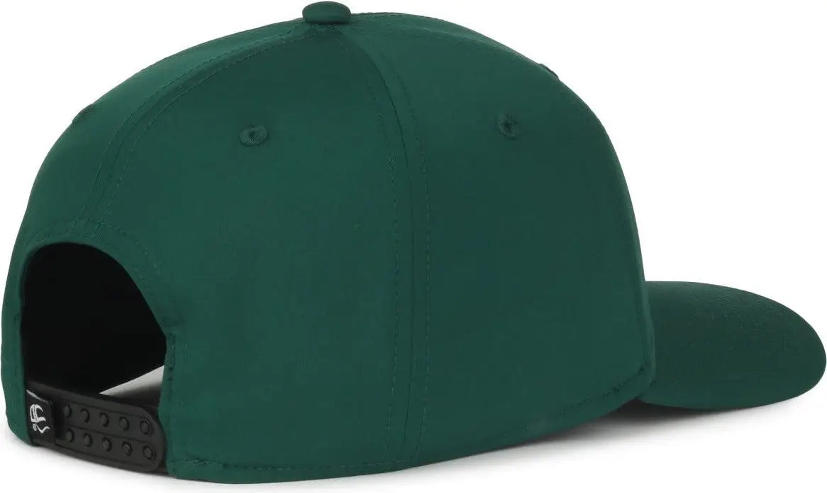 OC Sports OC360PF ProFlex Adjustable Solid Back Cap - Dark Green - Green / OSFM