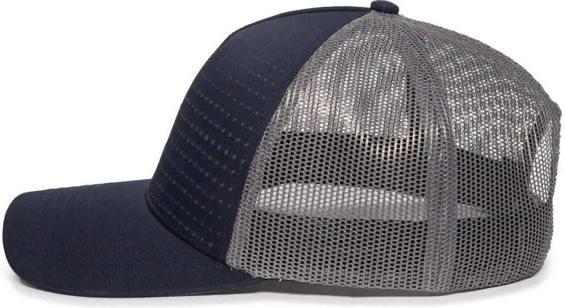 OC Sports OC502M Laser Perforated Font Panel Cap - Navy Charcoal Charcoal - Navy Dark Gray / 6 7/8’’ - 7 1/2’’