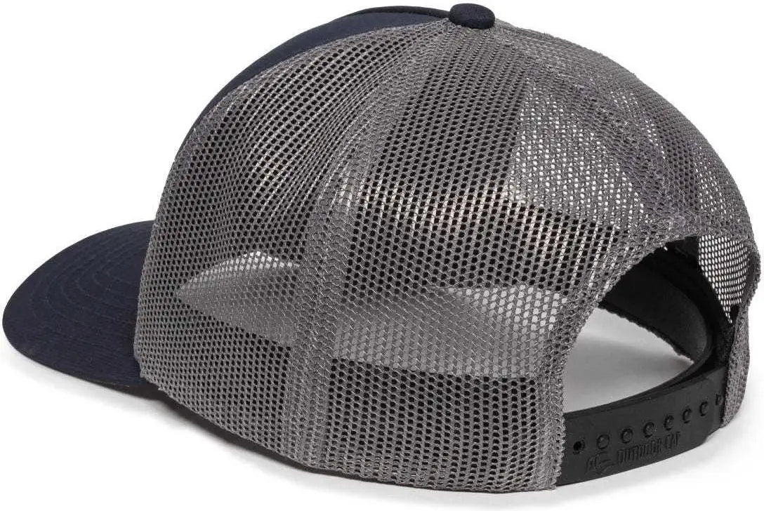 OC Sports OC502M Laser Perforated Font Panel Cap - Navy Charcoal Charcoal - Navy Dark Gray / 6 7/8’’ - 7 1/2’’