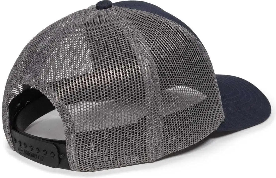 OC Sports OC502M Laser Perforated Font Panel Cap - Navy Charcoal Charcoal - Navy Dark Gray / 6 7/8’’ - 7 1/2’’