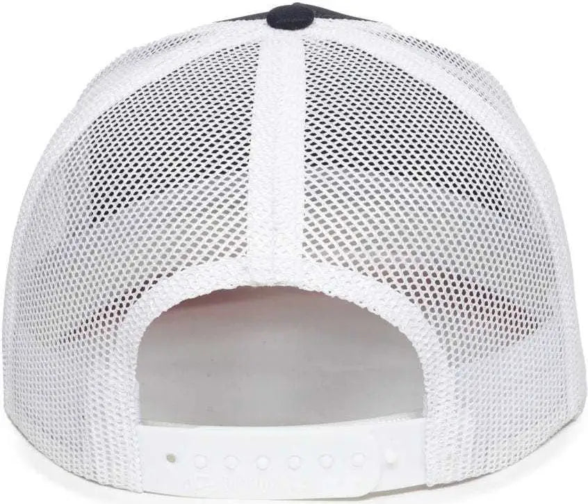 OC Sports OC502M Laser Perforated Font Panel Cap - Navy White Red - Navy Red / 6 7/8’’ - 7 1/2’’