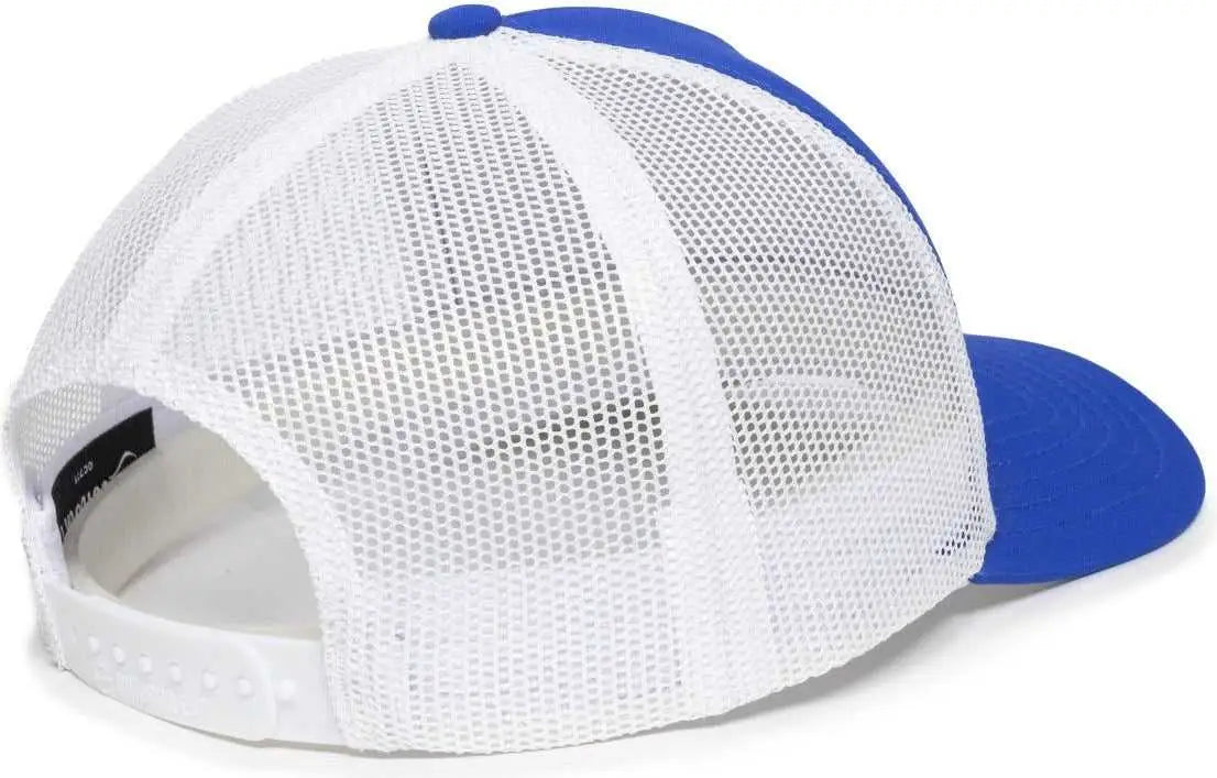 OC Sports OC502M Laser Perforated Font Panel Cap - Royal White White - Royal White White / OSFM