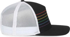 OC Sports OC503M Stripped Front Panel Cap - Black Prism - Prism / OSFM