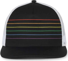 OC Sports OC503M Stripped Front Panel Cap - Black Prism - Prism / OSFM