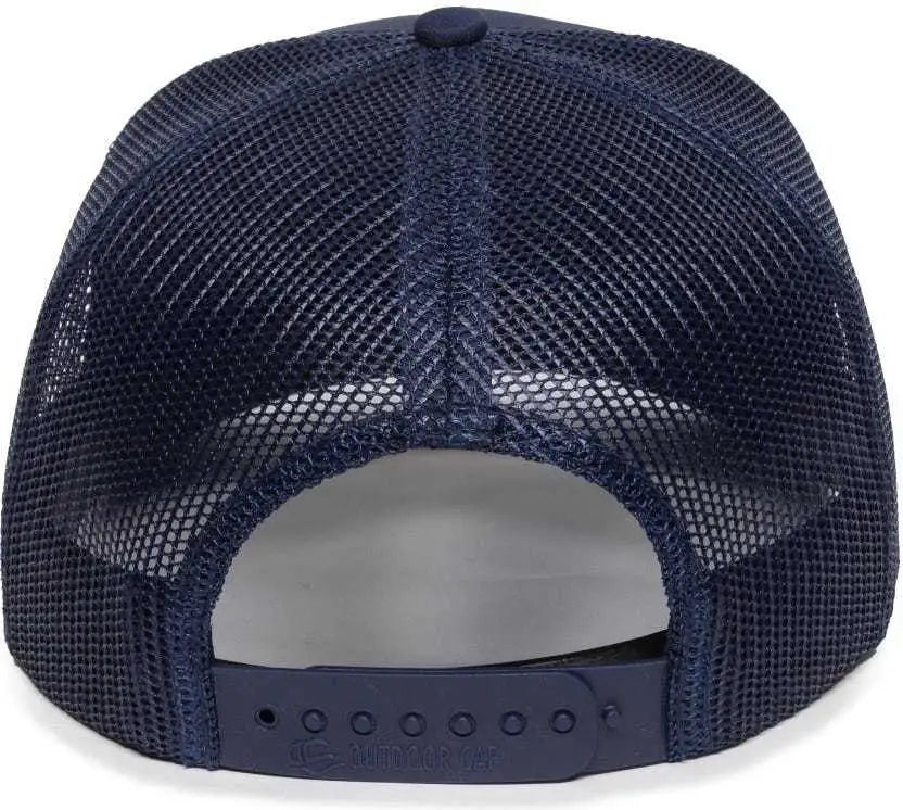 OC Sports OC503M Stripped Front Panel Cap - Navy Charcoal - Navy Dark Gray / 6 7/8’’ - 7 1/2’’