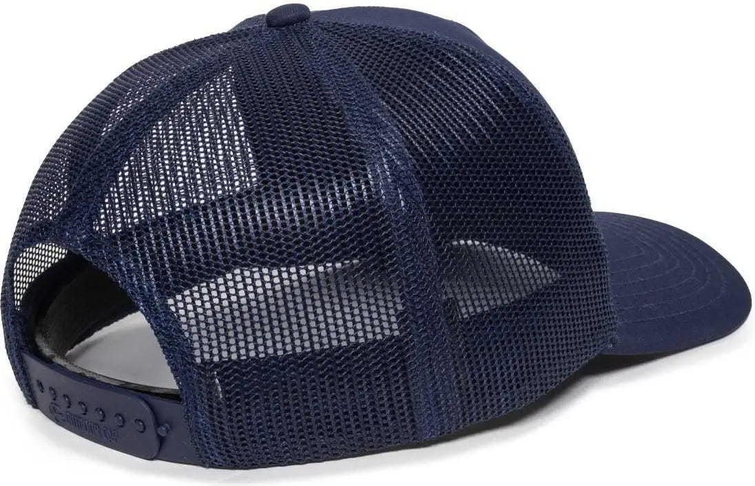 OC Sports OC503M Stripped Front Panel Cap - Navy Charcoal - Navy Dark Gray / 6 7/8’’ - 7 1/2’’