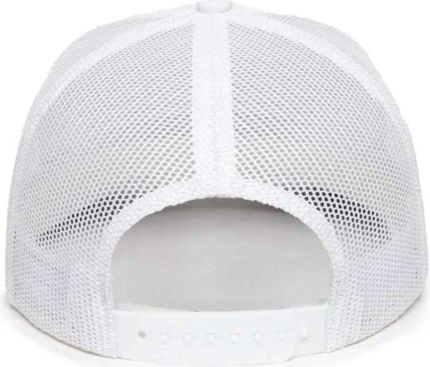 OC Sports OC503M Stripped Front Panel Cap - White Black - White Black / 6 7/8’’ - 7 1/2’’
