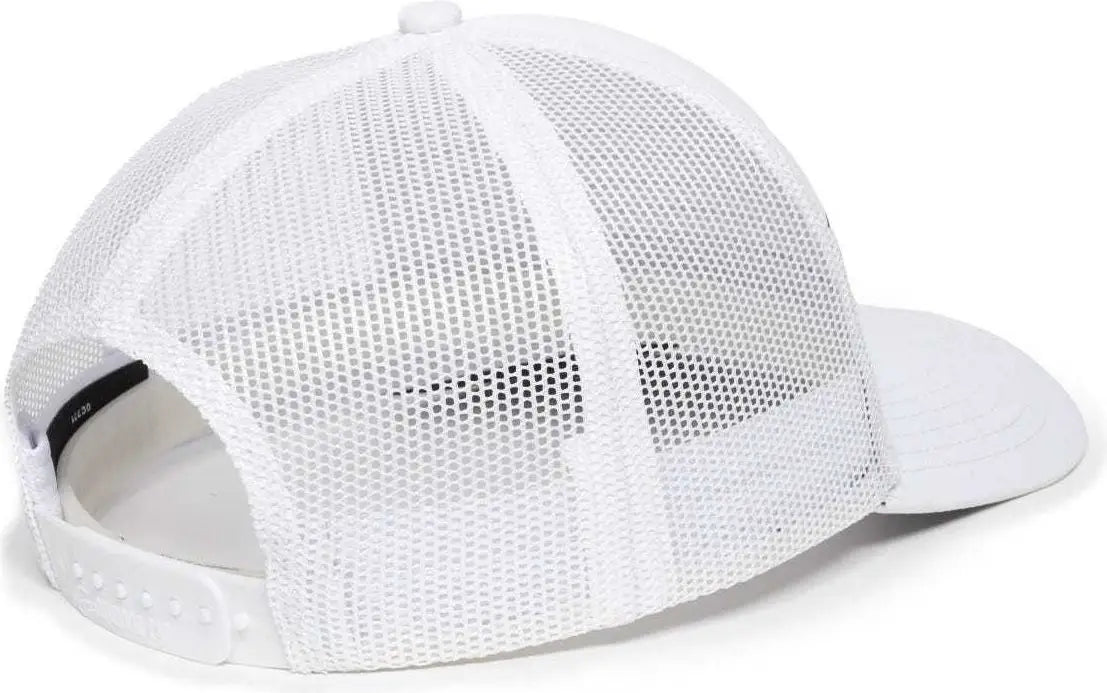 OC Sports OC503M Stripped Front Panel Cap - White Black - White Black / 6 7/8’’ - 7 1/2’’
