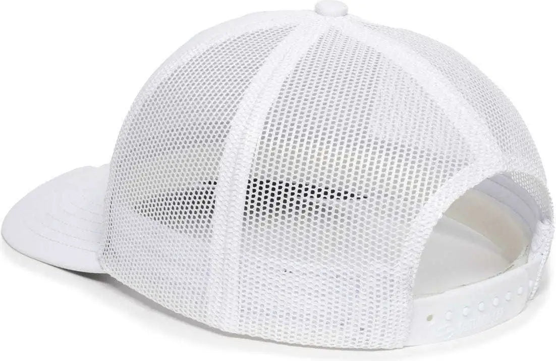 OC Sports OC503M Stripped Front Panel Cap - White Black - White Black / 6 7/8’’ - 7 1/2’’