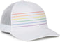 OC Sports OC503M Stripped Front Panel Cap - White Prism - Prism / OSFM