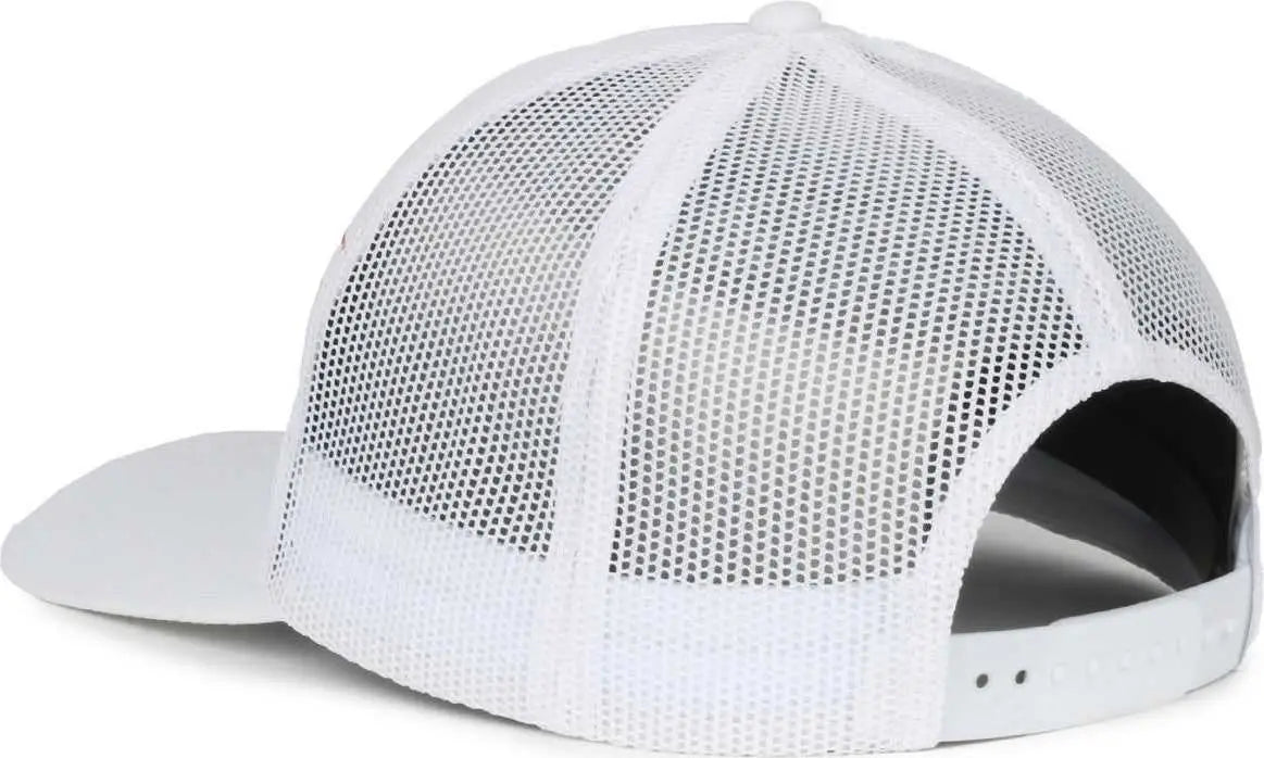 OC Sports OC503M Stripped Front Panel Cap - White Prism - Prism / OSFM