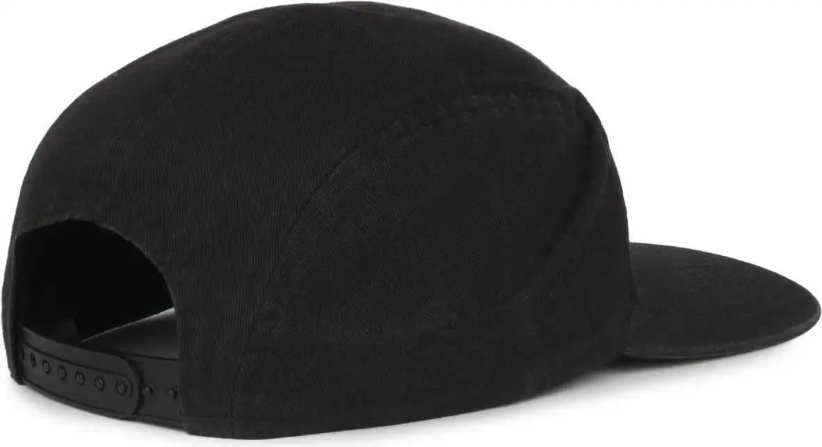 OC Sports OC505 5-Panel Camper Cap - Black - Black / OSFM