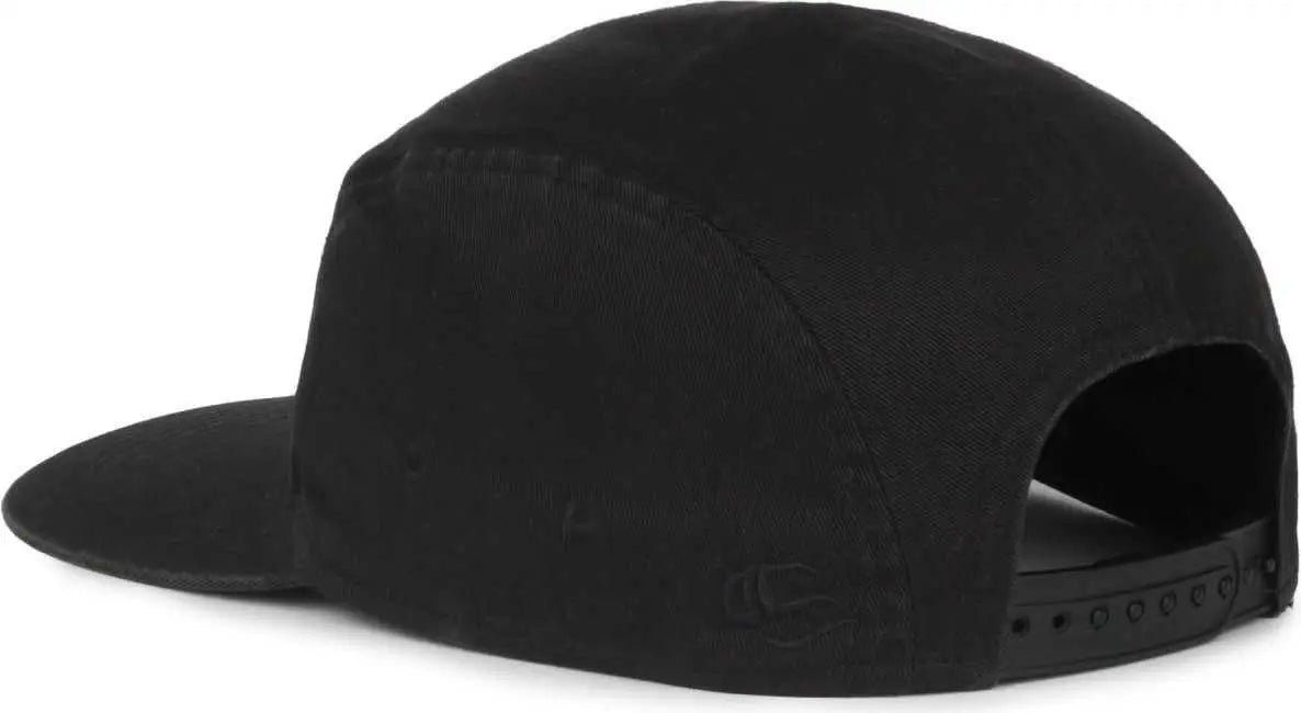 OC Sports OC505 5-Panel Camper Cap - Black - Black / OSFM