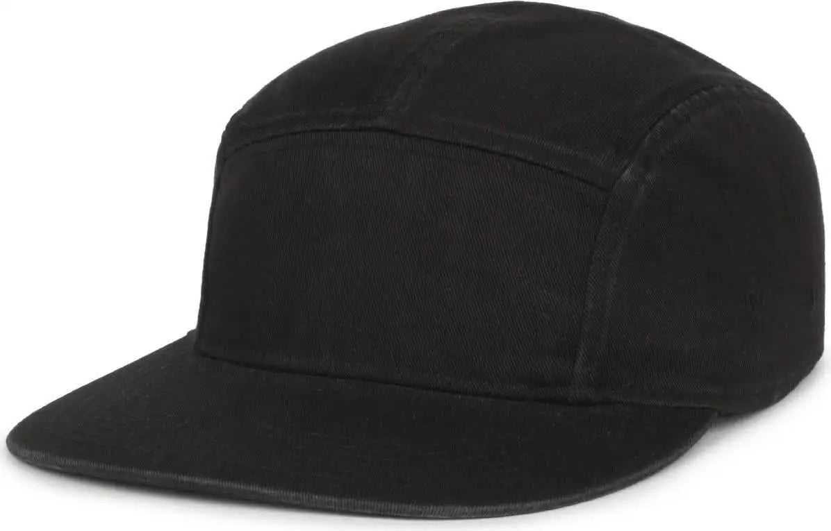 OC Sports OC505 5-Panel Camper Cap - Black - Black / OSFM