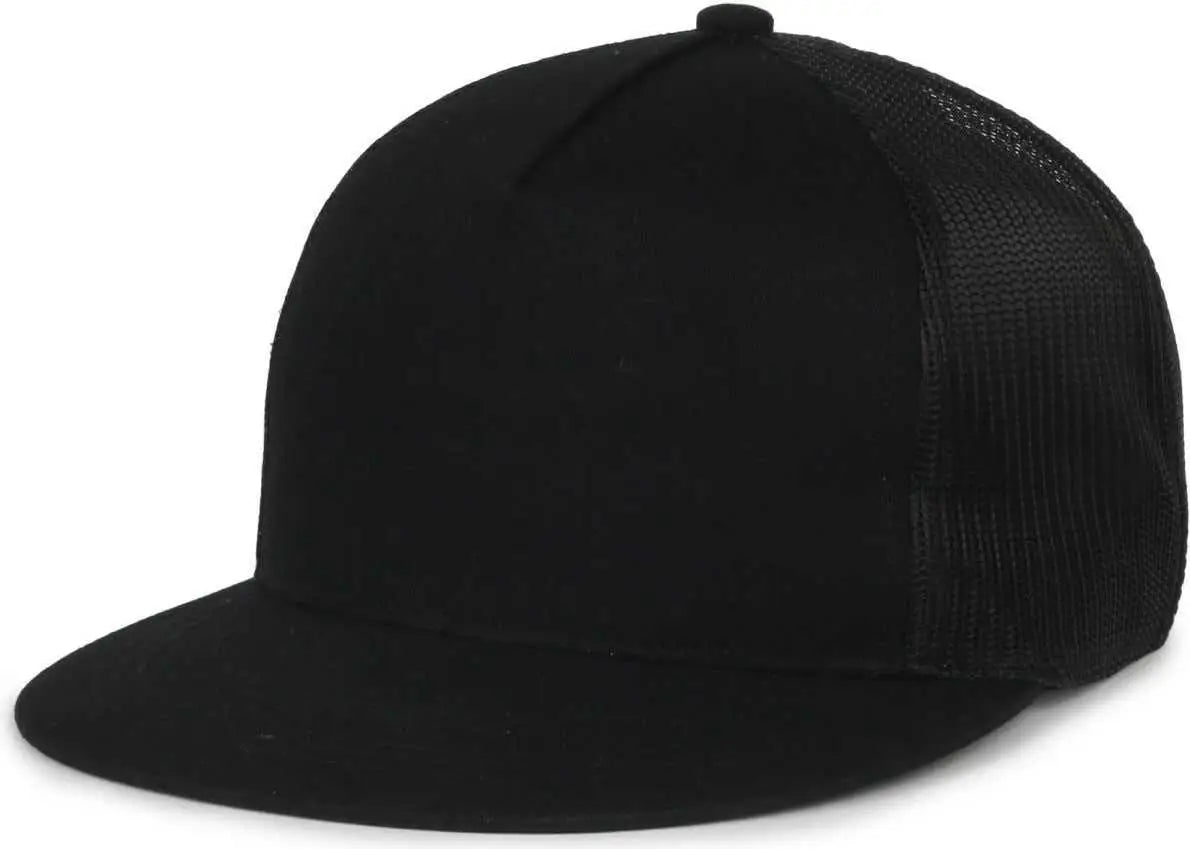 OC Sports OC510HP 5-Panel Mesh Back Cap - Black Black - Black / OSFM