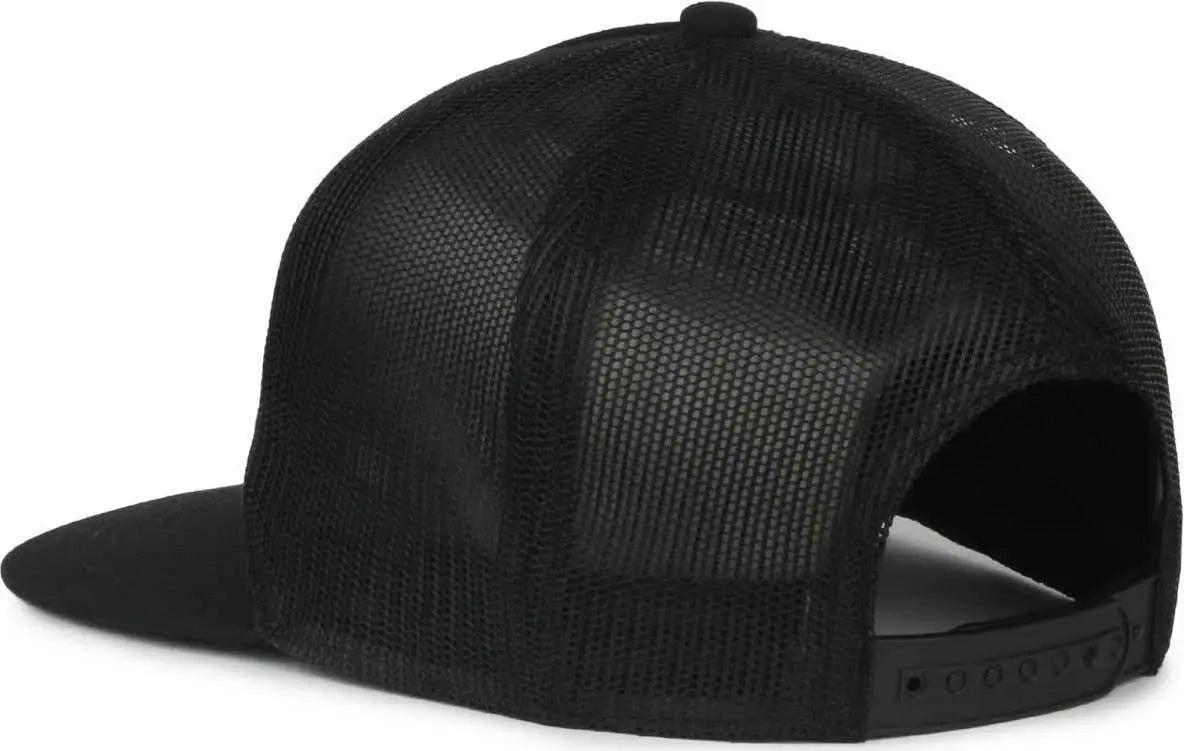 OC Sports OC510HP 5-Panel Mesh Back Cap - Black Black - Black / OSFM