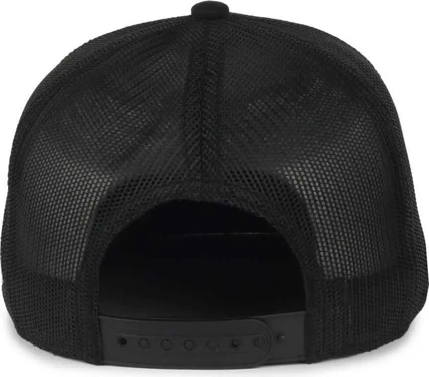 OC Sports OC510HP 5-Panel Mesh Back Cap - Black Black - Black / OSFM